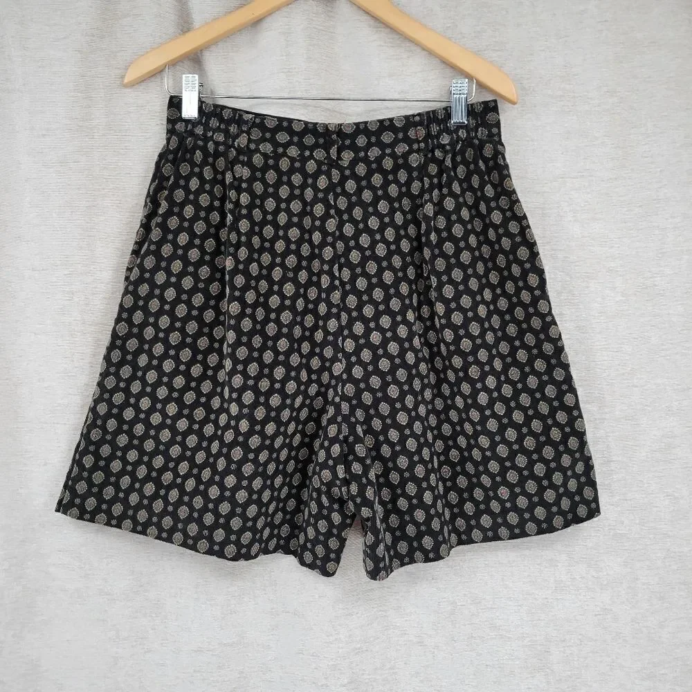 Counterparts Vintage High Waisted Cords Corduroy Shorts Black Whimsigoth Dark
